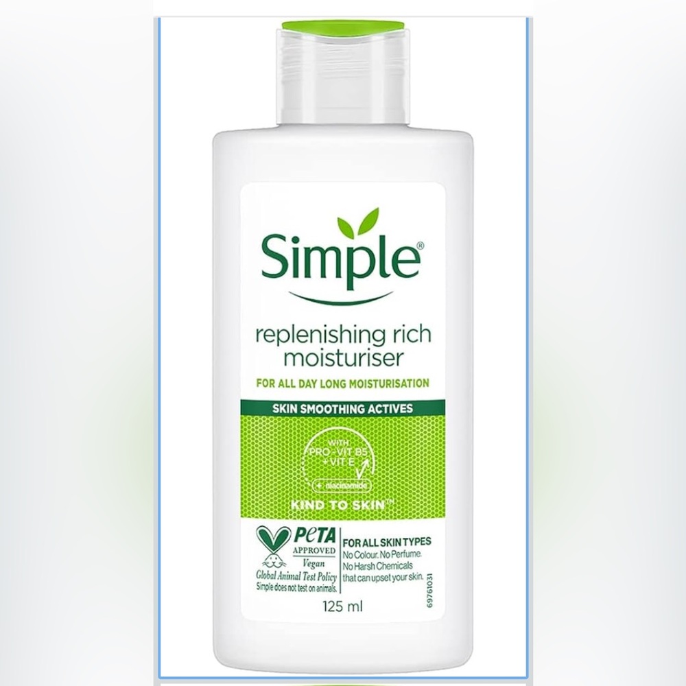 Simple Replenishing Rich Moisturiser, 125ml by Simple 2 bottles see pictures